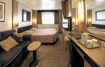 Cruise ship cabin