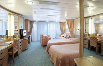 Cruise ship cabin